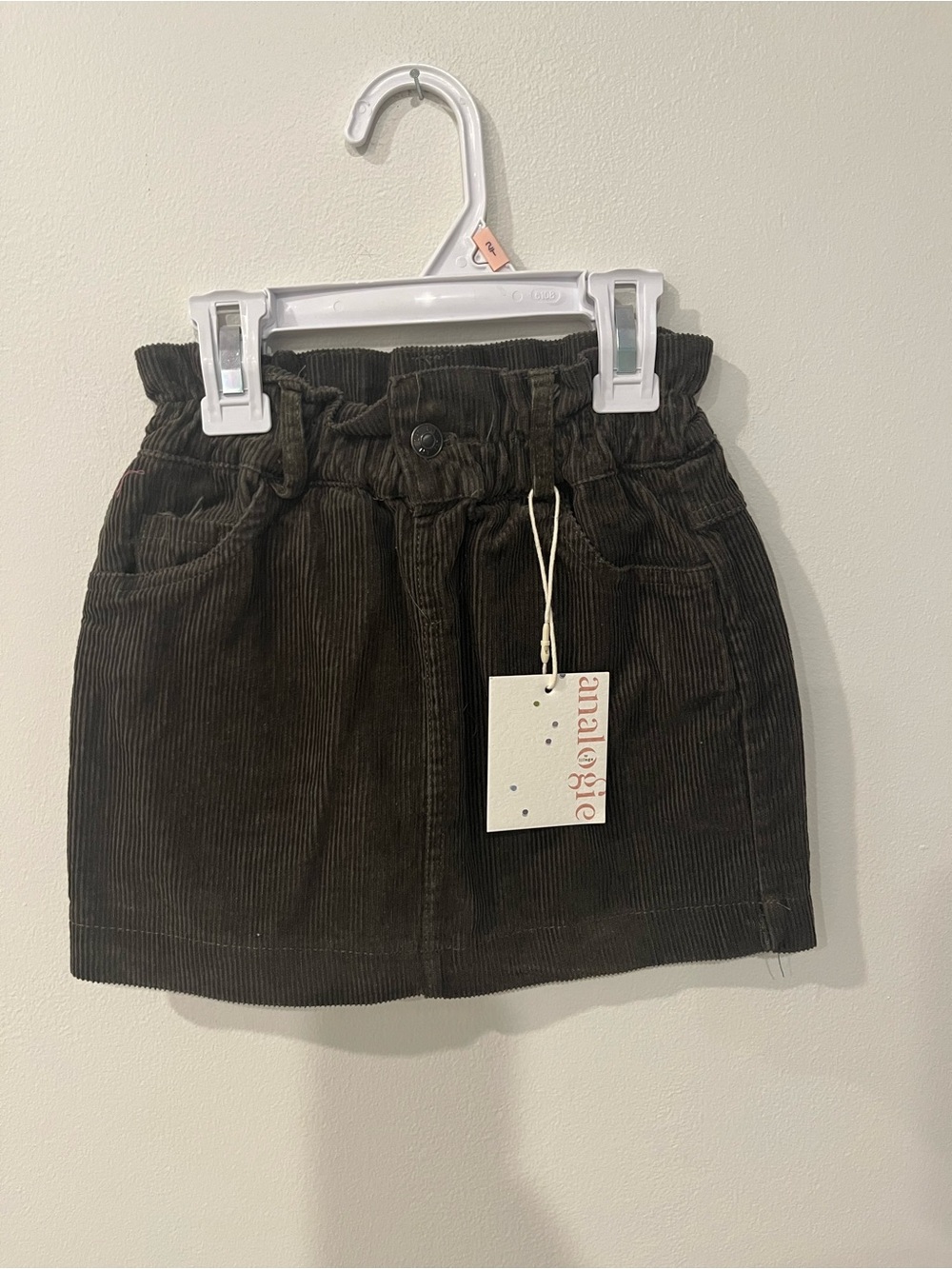 🧡 2 for $35 NWT Analogie Girls Evergreen Corduroy Skirt Paper Bag Waist Size 3T